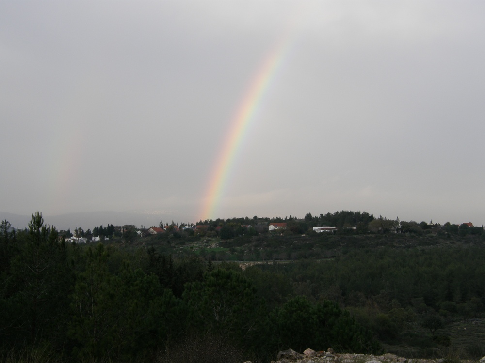 הקשת שלפני הסערה.
צילום: גיורא ישראלית 11.1.2012